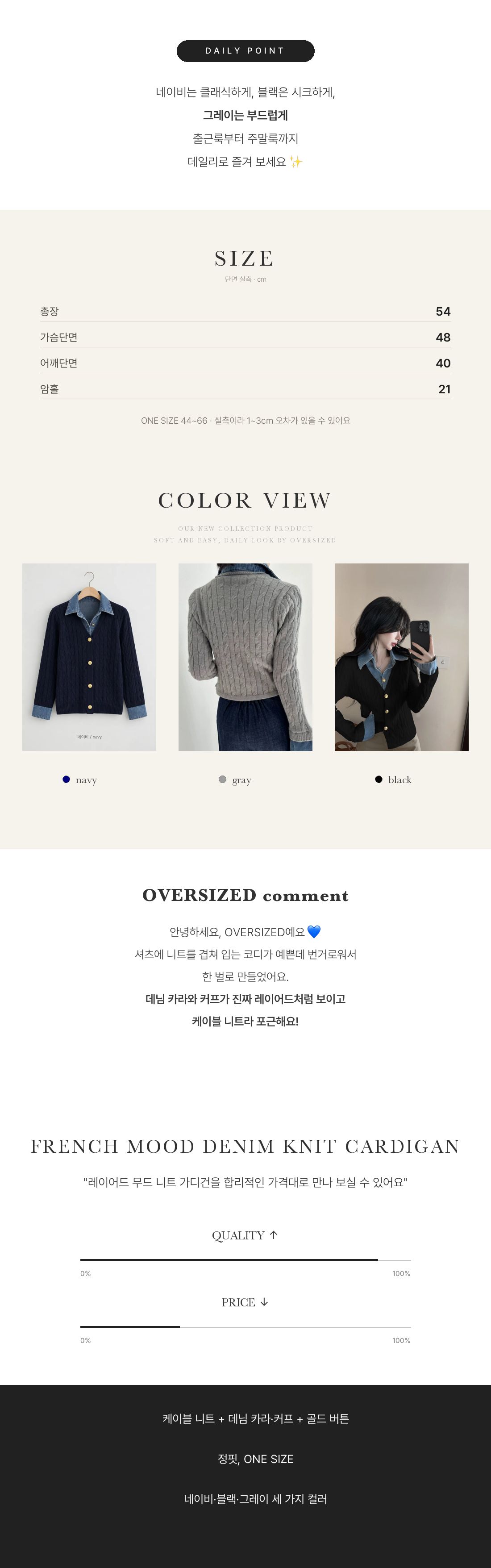 French Mood Denim Knit Cardigan - 프렌치 무드 데님 니트 가디건 인트로 4