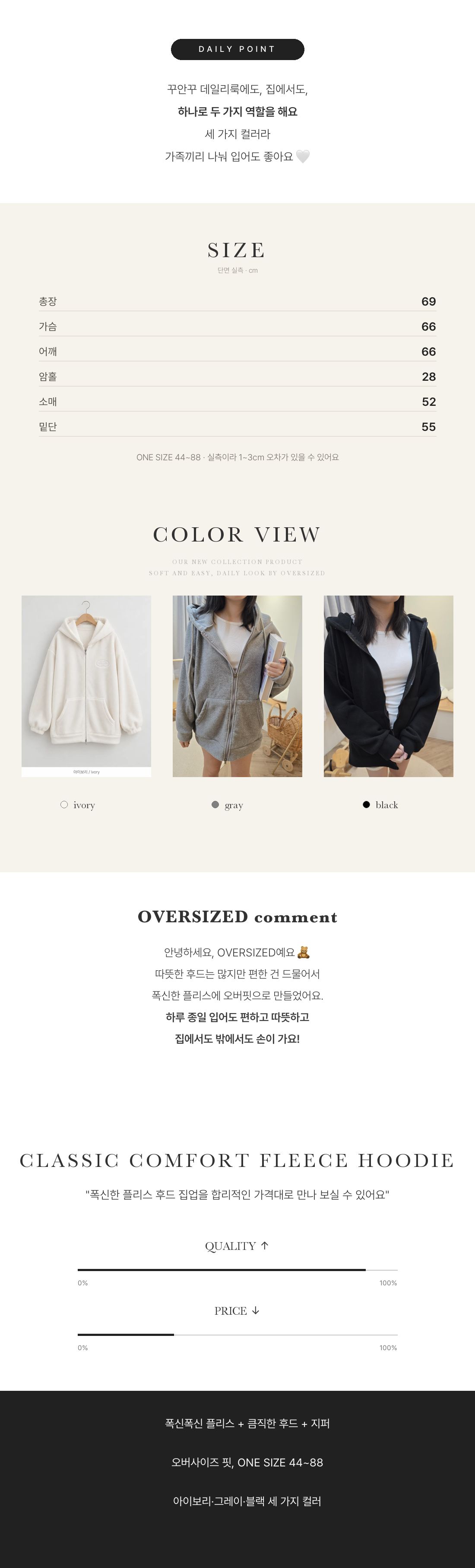 Classic Comfort Fleece Hoodie - 클래식 컴포트 플리스 후드(투웨이 집업) 인트로 4
