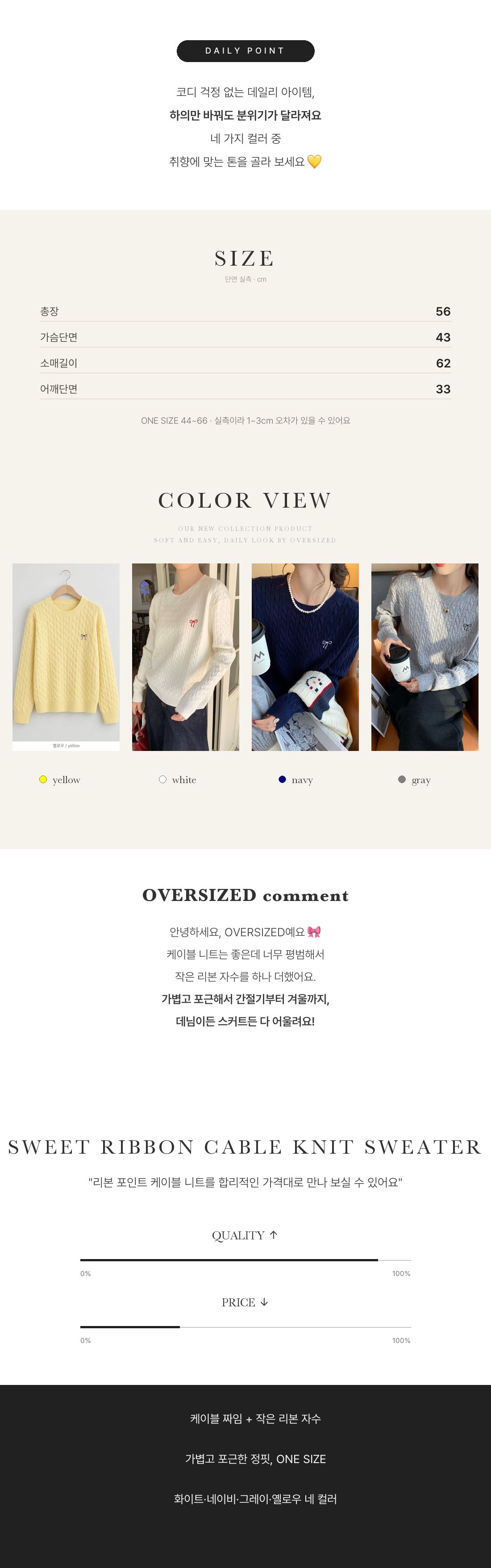 Sweet Ribbon Cable Knit Sweater - 스윗 리본 케이블 니트 스웨터 인트로 4