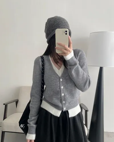 더블 레이어 가디건